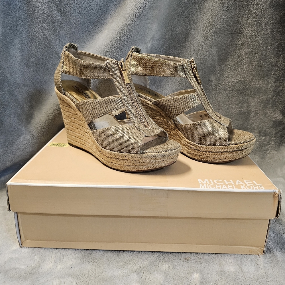Michael Kors Berkley Espadrille Wedge Sandals